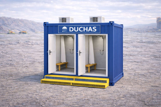 Ducha 2 - Módulos Separados 1,25m (frente) x 2,5m (fondo)