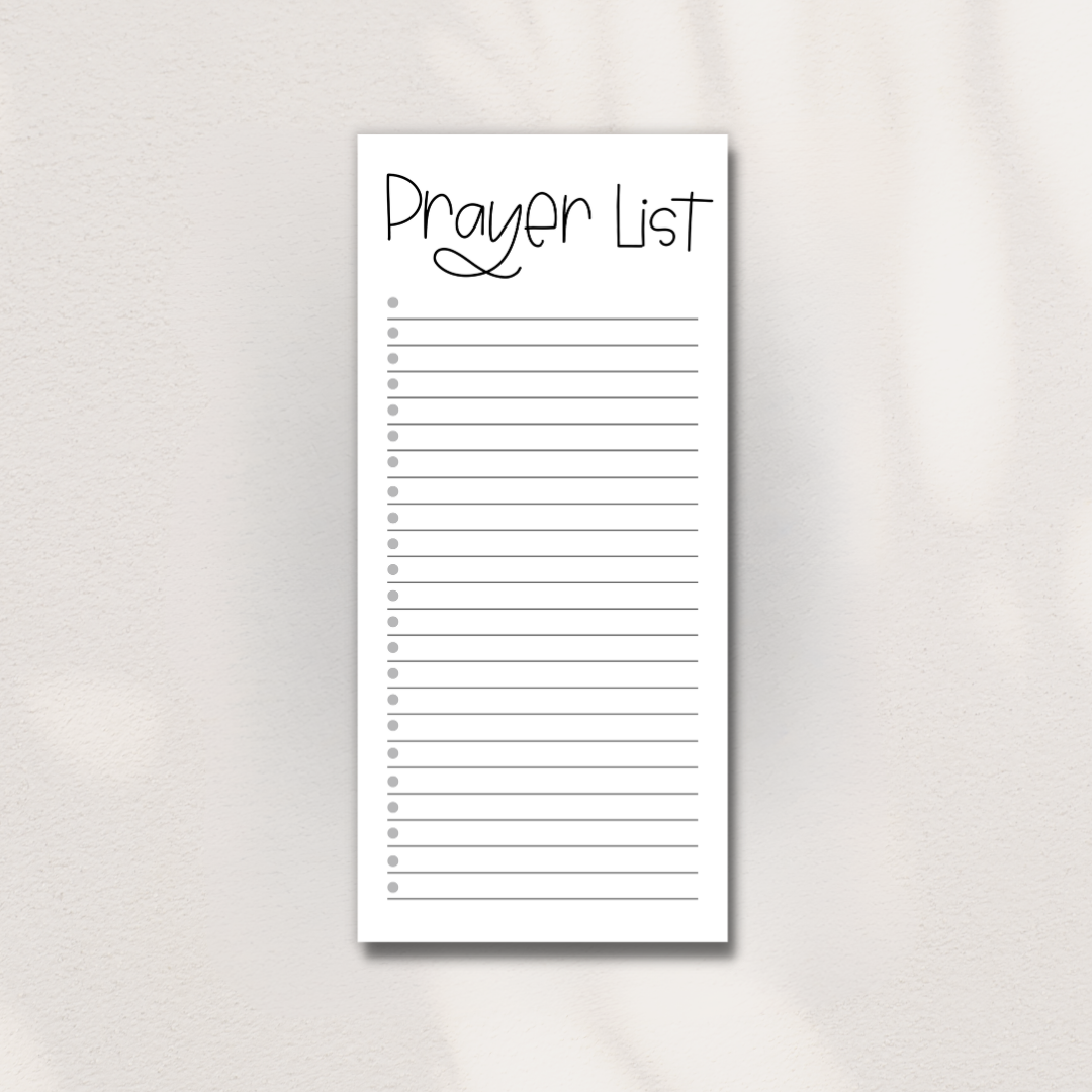 Prayer List Notepad