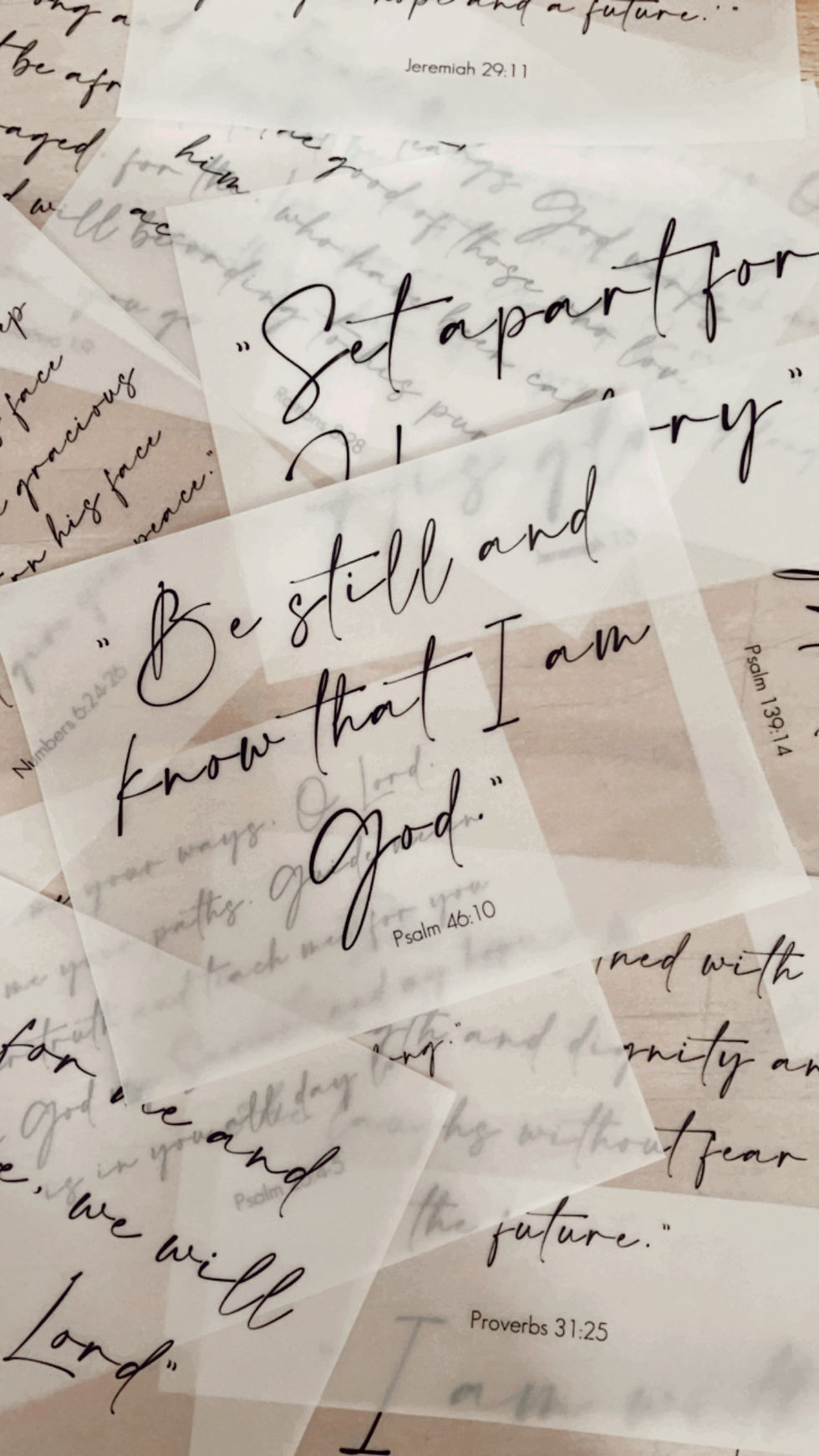 Thumbnail: Set of 24 Calligraphy Scripture Cards