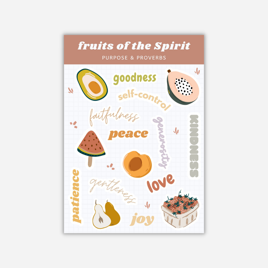 Fruits of the Spirit Journaling Sticker Sheet