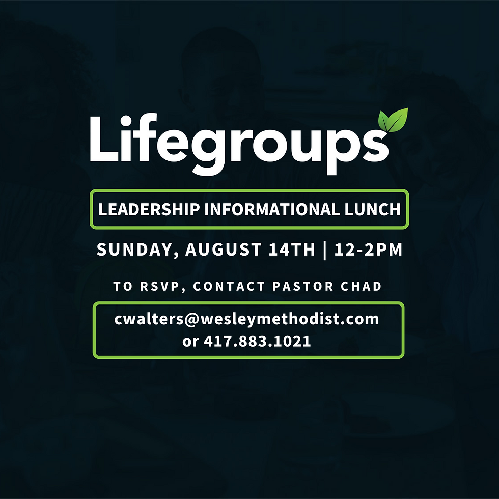 Lifegroups Leadership Information Lunch