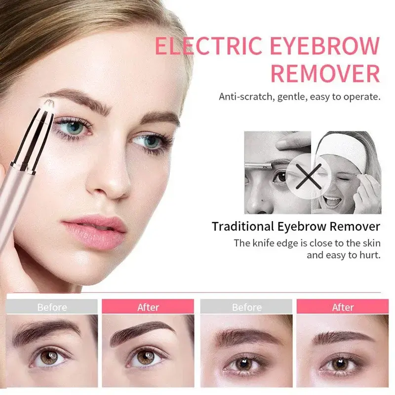 Miniatura: Womens Electric Eyebrow Trimmer Eye Brow Shaper Pencil Face Hair Remover for Wom