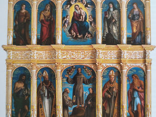 VELIKI POLIPTIH, GIORLAMO DA SANTA CROCE, 1549 G., GLAVNI OLTAR CRKVE FRANJEVAČKOG SAMOSTANA NA POLJUDU U SPLITU 
