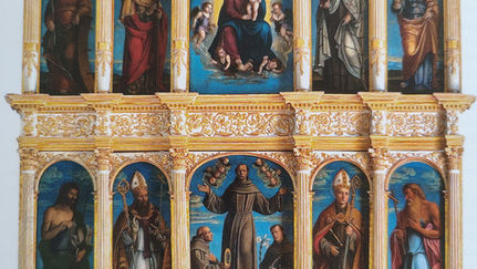 VELIKI POLIPTIH, GIORLAMO DA SANTA CROCE, 1549 G., GLAVNI OLTAR CRKVE FRANJEVAČKOG SAMOSTANA NA POLJUDU U SPLITU 