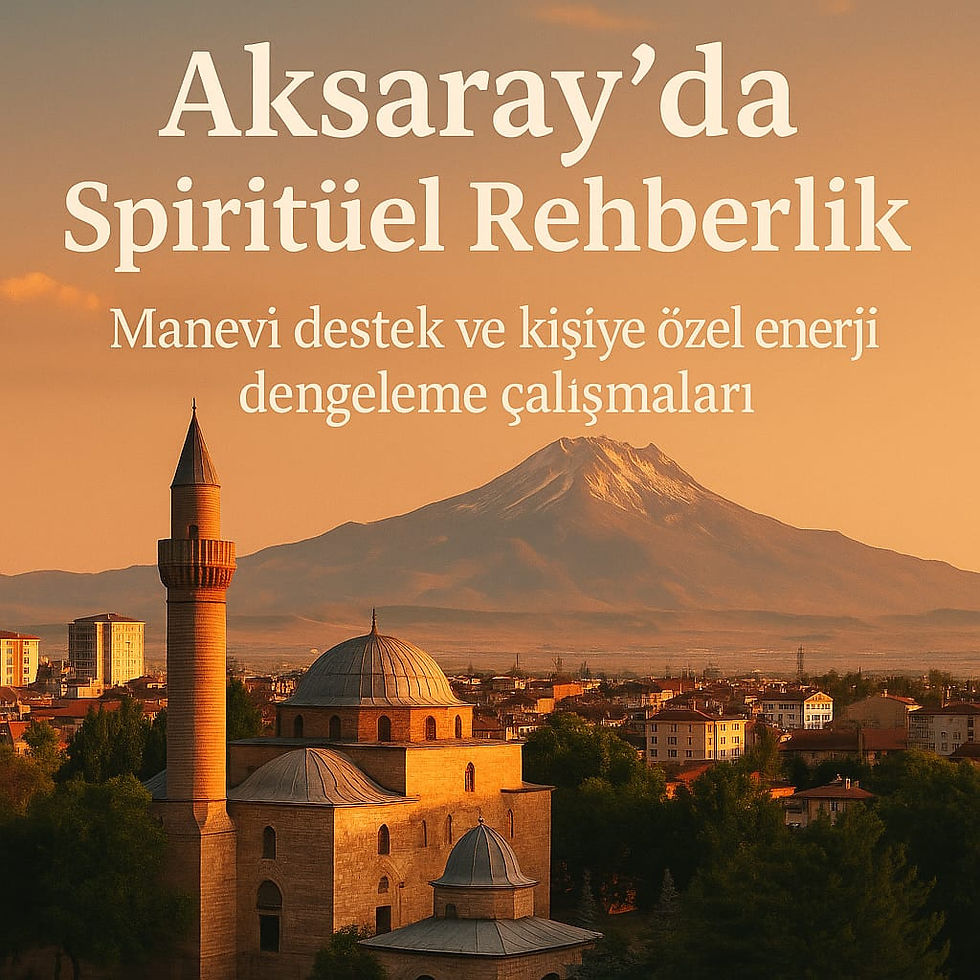 Aksaray’ın doğal şehir dokusunu ve İç Anadolu’nun sakin enerjisini yansıtan bu görsel, Kadim Rehberlik çalışmalarının manevi destek ve enerji dengeleme yaklaşımıyla uyumlu olarak hazırlanmıştır.