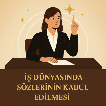 İş dünyasında sözlerinin dinlenmesi, saygı ve itibar kazanmayı simgeleyen Kadim Rehberlik görseli. Altın tonlarda enerji, özgüven ve uyumlu iletişimi temsil eder.