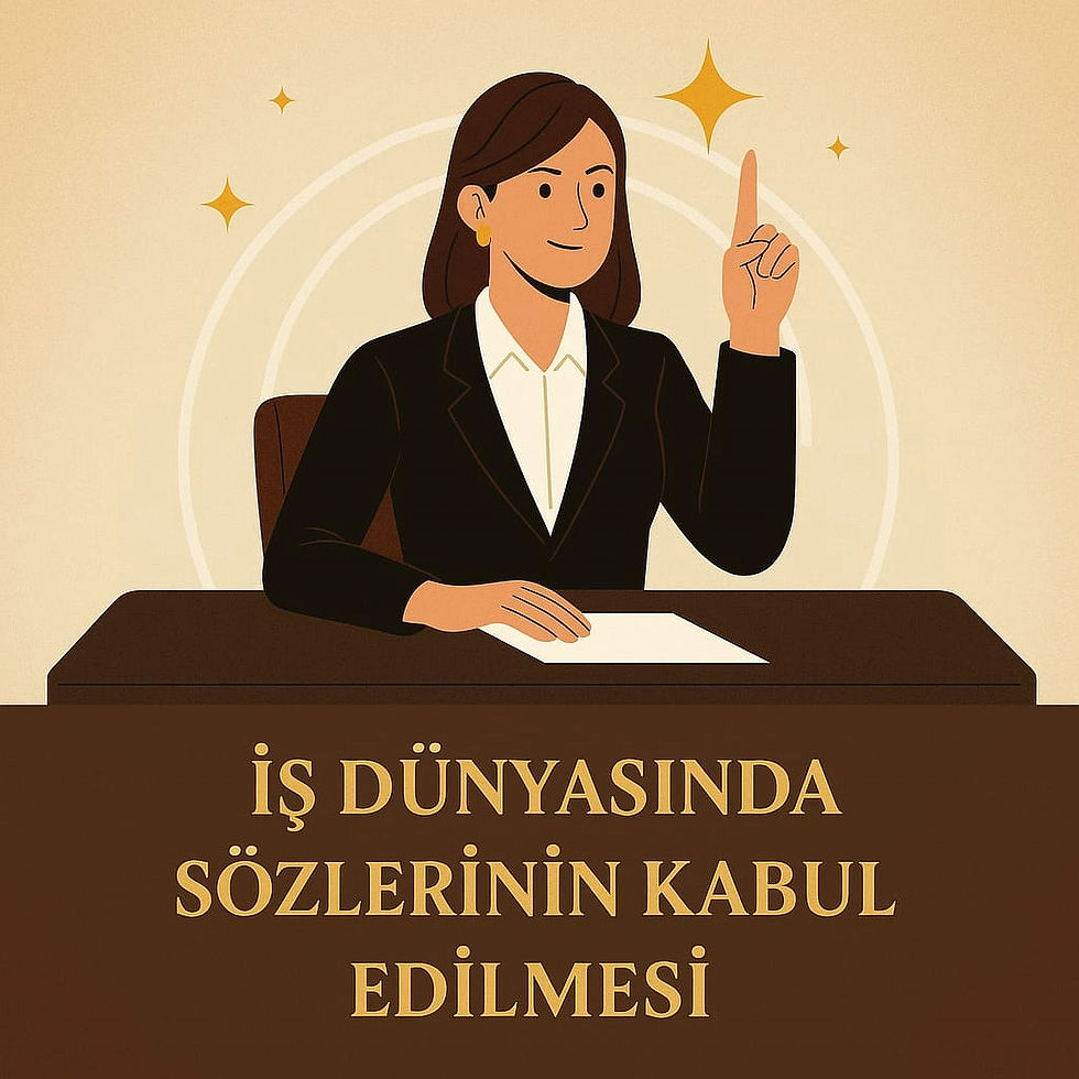İş dünyasında sözlerinin dinlenmesi, saygı ve itibar kazanmayı simgeleyen Kadim Rehberlik görseli. Altın tonlarda enerji, özgüven ve uyumlu iletişimi temsil eder.