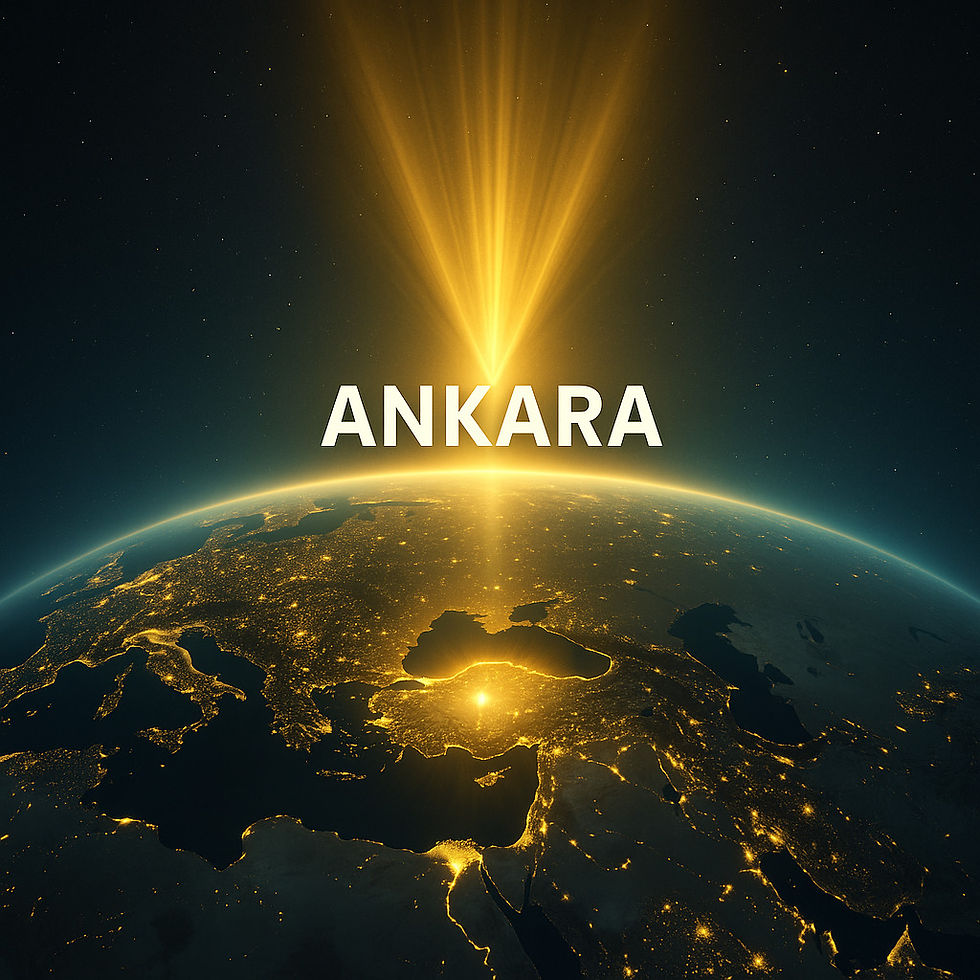 “Ankara Kadim Rehberlik – Ankara’nın merkezinde ruhsal farkındalık ve kişisel dönüşüm rehberliğini simgeleyen altın ışık temalı spiritüel görsel.”