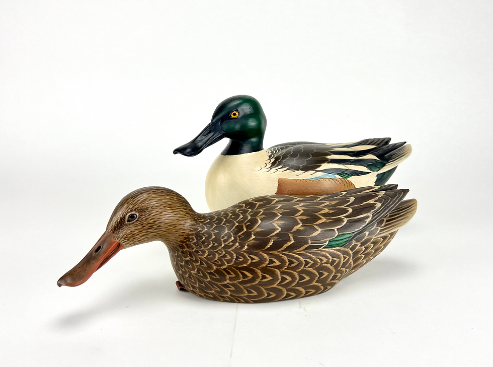 Rare Shoveler Decoys Eddie Wozny - A&M Decoys & Folk Art