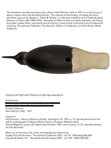 Thomas Wilson - Antique Decoys - A&M Decoys & Folk Art - Cataloging Service