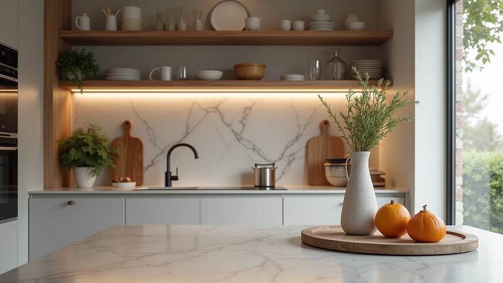 Eye-level view of a modern kitchen renovation