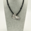 Thumbnail: Fine Silver Dove Swarovski Crystals Onyx Necklace