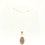 Thumbnail: Elegant Long Fresh Water Pearl Necklace with Hand Crafted Bronze Pendant with La