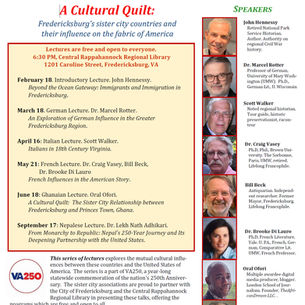 Hennessy to Deliver First of Lectures about Fredericksburg's Sister City Countries and their Cultural Contributions 