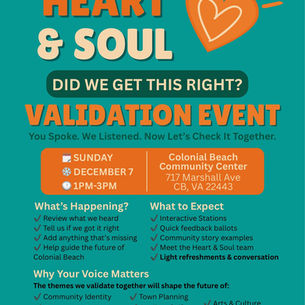 Community Heart & Soul: Strengthening the Spirit of Colonial Beach, Virginia