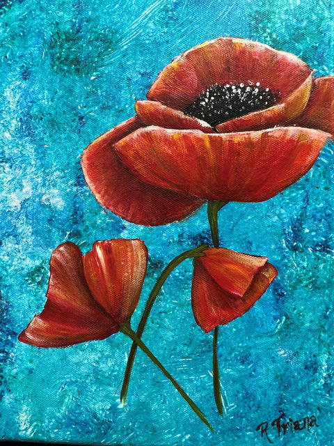 Rebecca Triana_3 poppies_ acrylic 9 x 12_$155.jpg