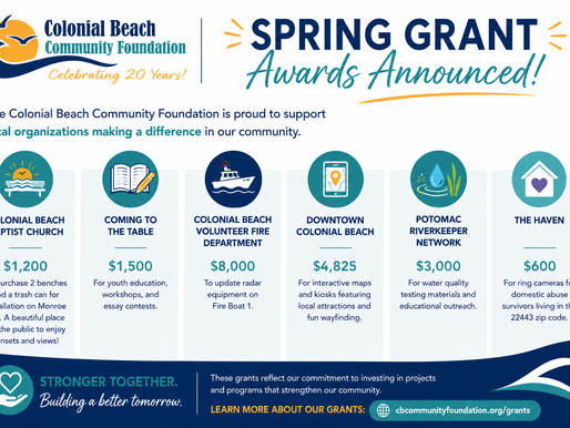 Colonial Beach Community Foundation Spring Grant Awards Announced