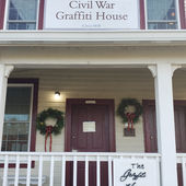The Graffiti House Decorated for the Holidays