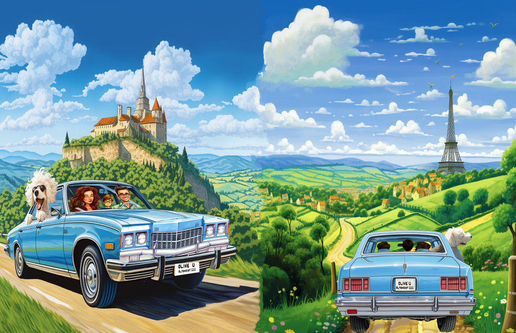 Rascal in paris traveling