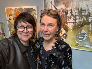 Two women smiling at Spring Small Business Breakfast
