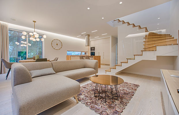 Beautiful modern interior of a home set for display