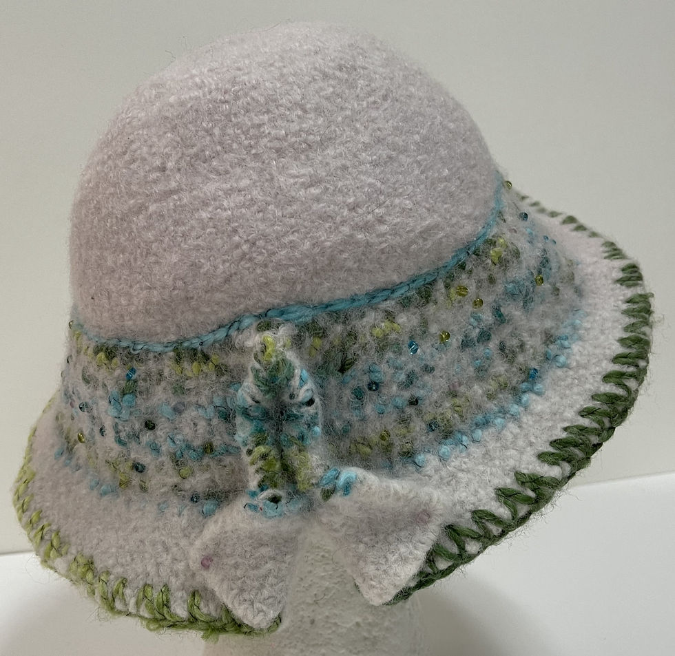 Thumbnail: Spring is Here Hand Felted Wool Hat
