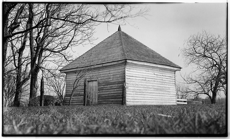 Smokehouse. Photo credit: Frederick Nichols, HABS/Library of Congress, 1936