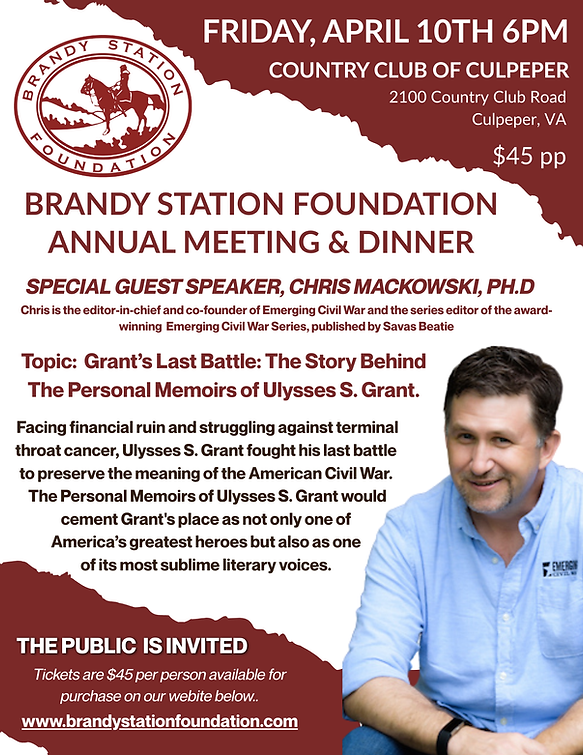 2026 Brandy Station Foundation Annual Meeting & Dinner