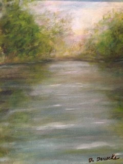 Denise Denecke_Down by the   River_11x14_oil_$75.jpeg