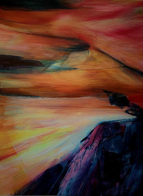 Kimberly Zook_Sunmist Atop Mountains_Mixed Media_14.5x18.5_$280.jpg