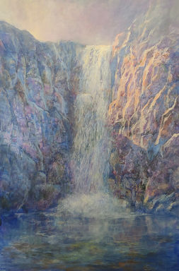Seija Martin- Evening Light Yosemite Falls -24 X 36-  Acrylic-$750.00 (1).jpg