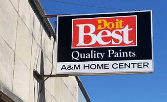 Do it Best Quality Paints sign at A&M Home Center