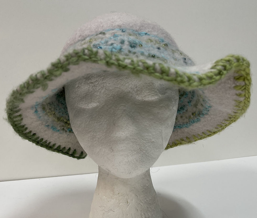 Thumbnail: Spring is Here Hand Felted Wool Hat