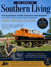Bluegrass Railroad Featured Among Southern Living’s Best Fall Foliage Train Rides