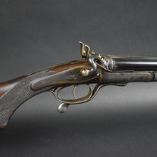 ITEM # 9, "ALEXANDER R. HENRY" UNDERLEVER .360 DOUBLE S/S RIFLE, 1885