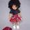 Thumbnail: RED SKIRT RED HAT BLACK TOP GAZELLE DOLL FASHION WEAR