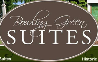 Bowling Green Suites logo in brown and white