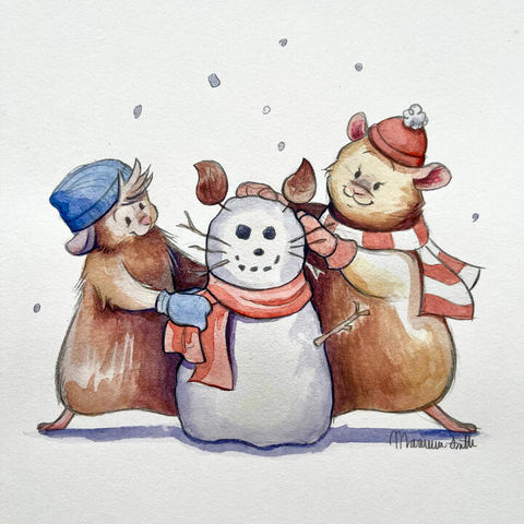 Marianna Smith_Snow-ham_Watercolor_8''x8''_$105.jpg