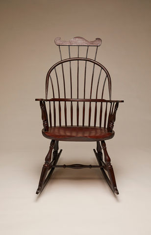 Nine Spindle Sackback Rocking Chair