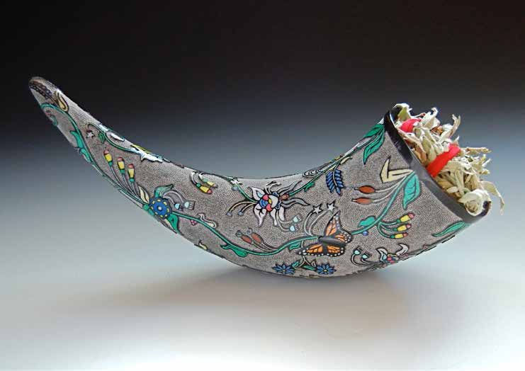 “The Sweet Whisperings of Flowers” Buffalo Horn Cup