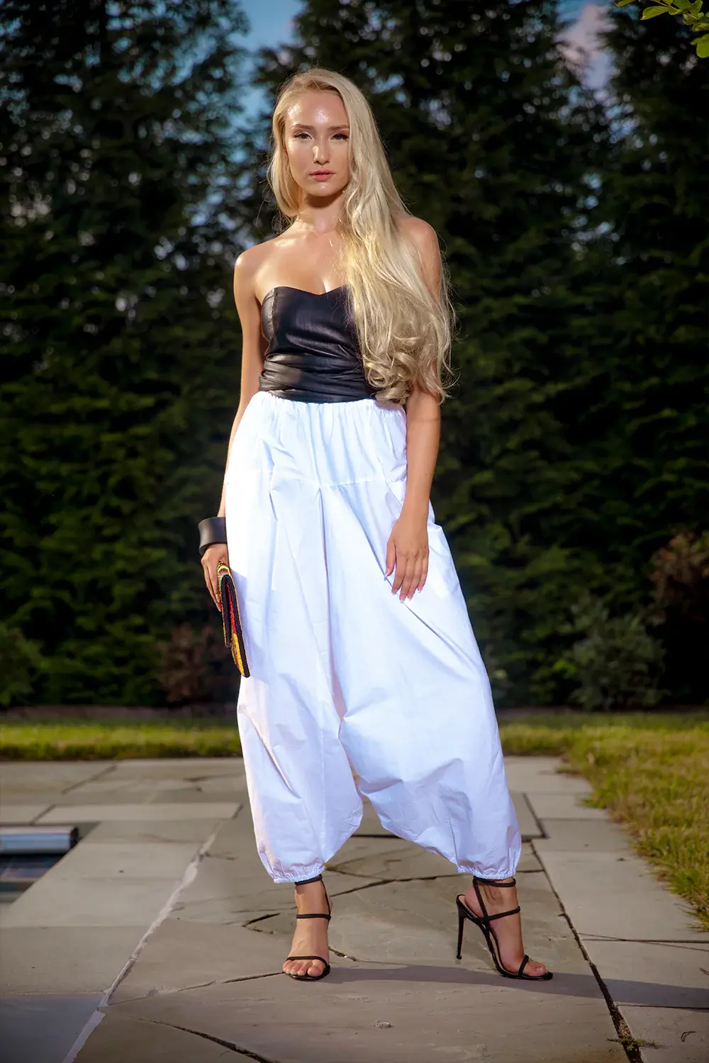 White Harem Pant