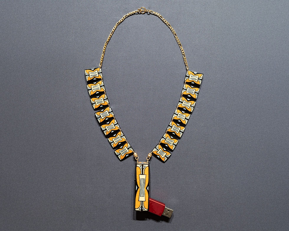 4 Generations and 4 Gigs of Memory Necklace writeup from IAIA Museum of Contemporary Native Arts