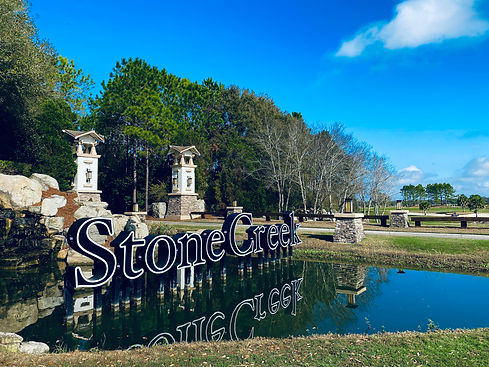 Stone Creek Sign Pond Entrance
