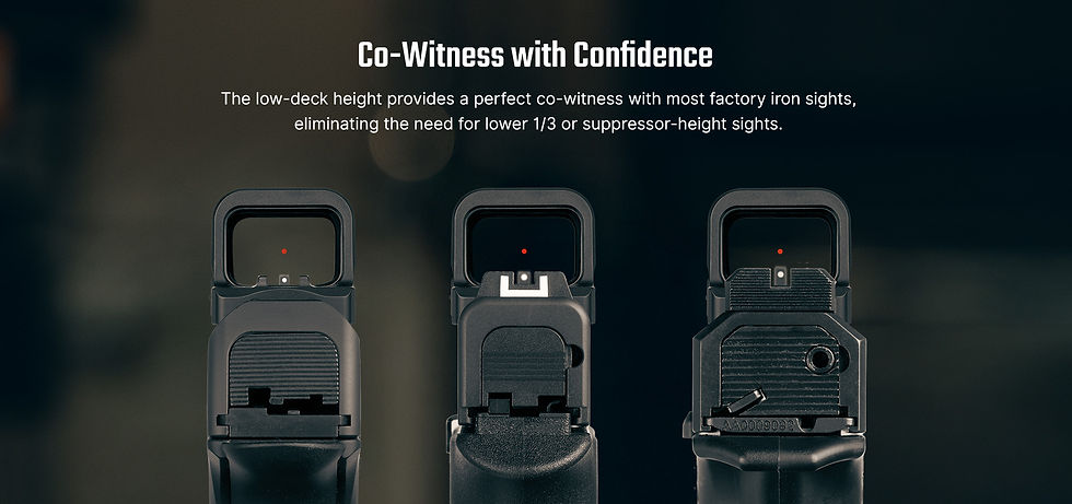 Thumbnail: Osight K Open Reflex Optic with Replaceable Side-Loading Battery Red 6 MOA (Blac