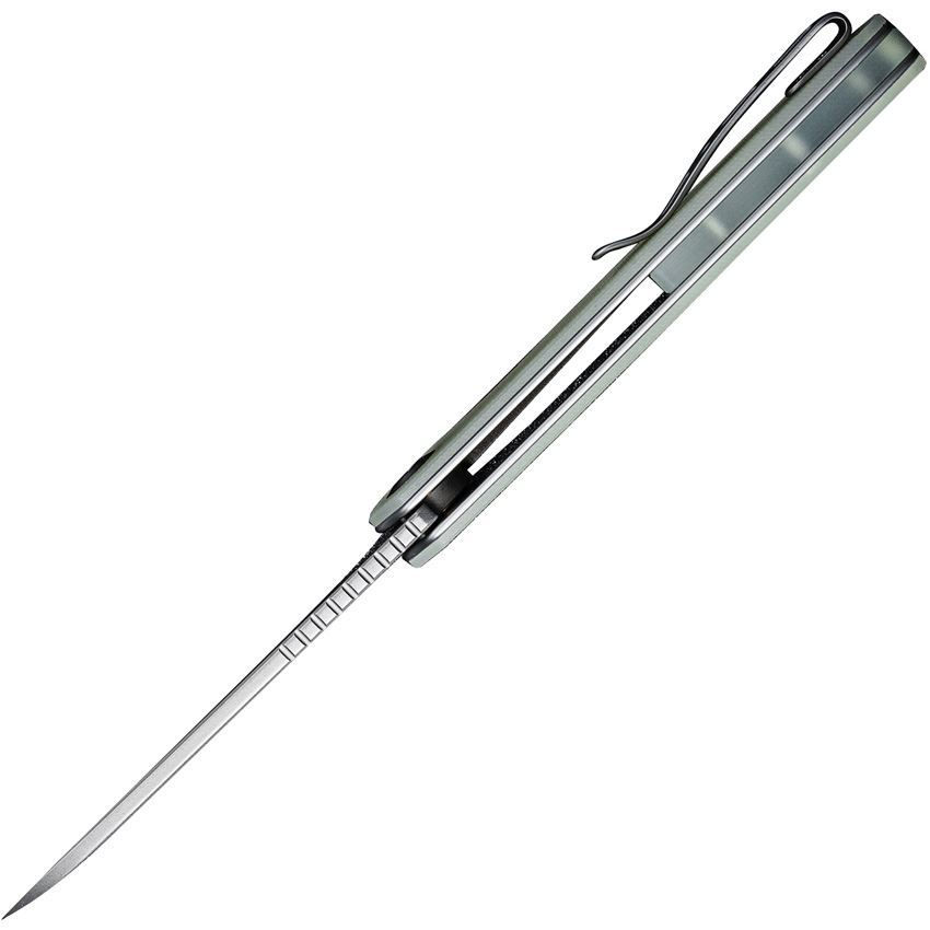 Thumbnail: SenCut 220012 Kyril Linerlock Knife Jade G10 Handles