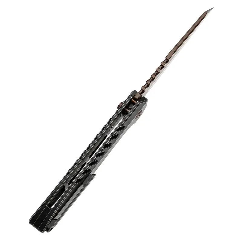 Thumbnail: Kansept Kosame T1093F7 – 3.37" Rose Gold 154CM Blade, Blackwash Titanium & Black