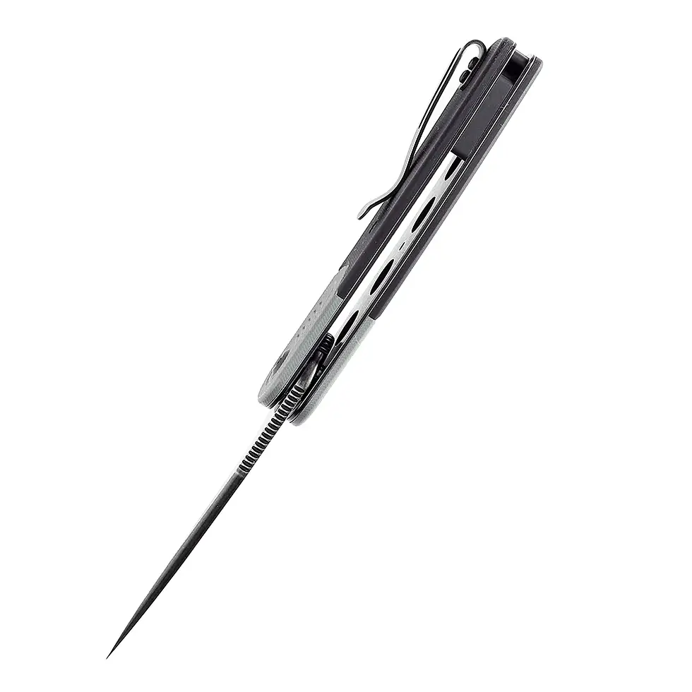 Thumbnail: Reverie T2025B1 Black Stonewashed 154CM Blade Gray and Black G10 Handle