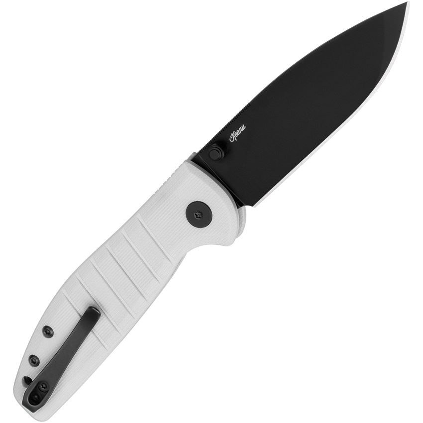 Thumbnail: Bestech MK10I Bestechman Goodboy Jr. Black D2 Carbon Steel Drop Point  White