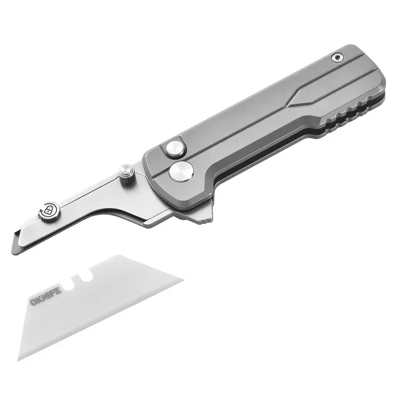 Thumbnail: Oknife U1 Ultra Titanium Pocket Folding Utility Knife with Ceramic Blade