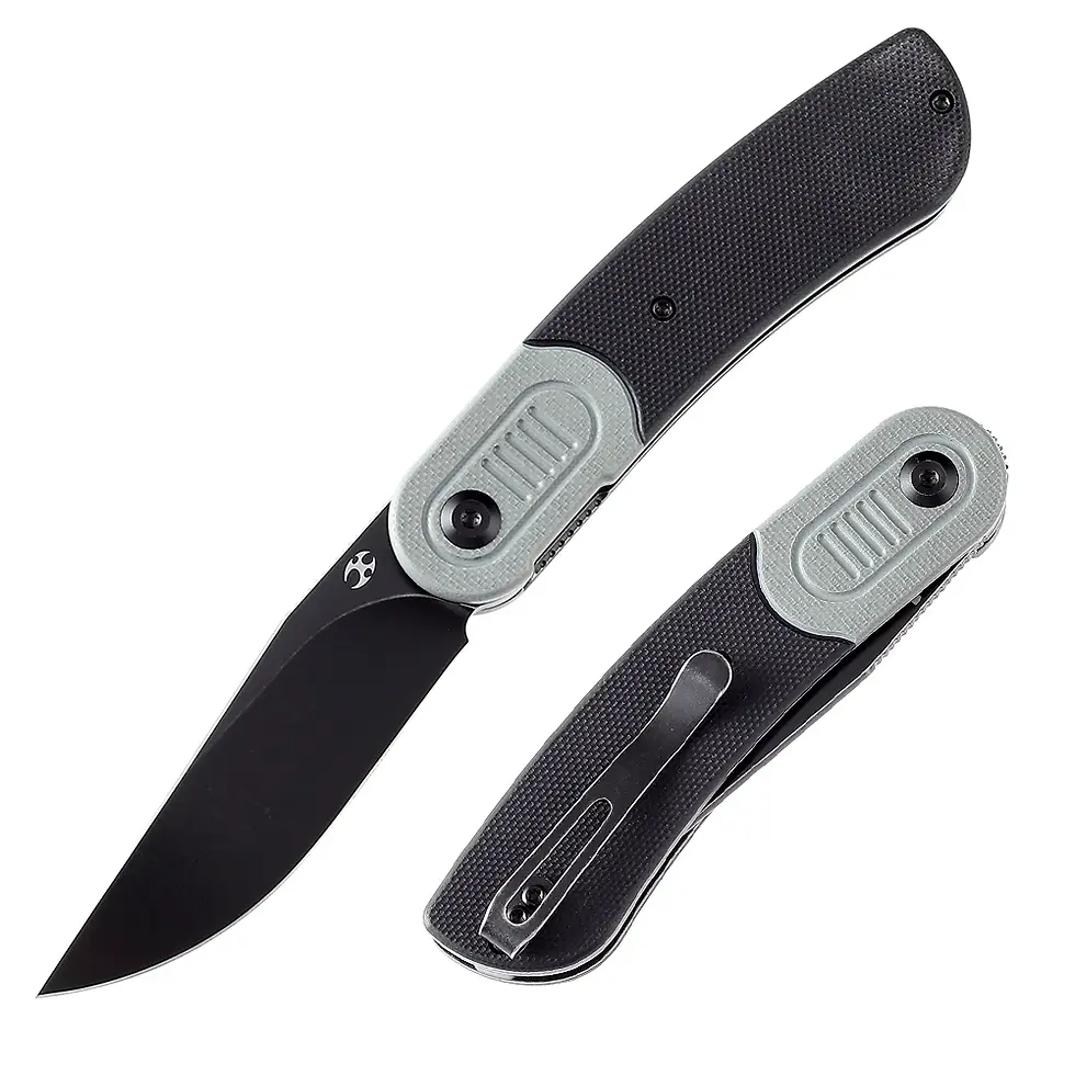 Thumbnail: Reverie T2025B1 Black Stonewashed 154CM Blade Gray and Black G10 Handle